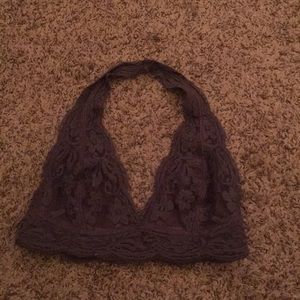 Lace halter bralette
